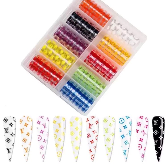 Designer Nail Foil (LV MULTICOLOUR / MIXED DESIGN) - Picture 2 of 4